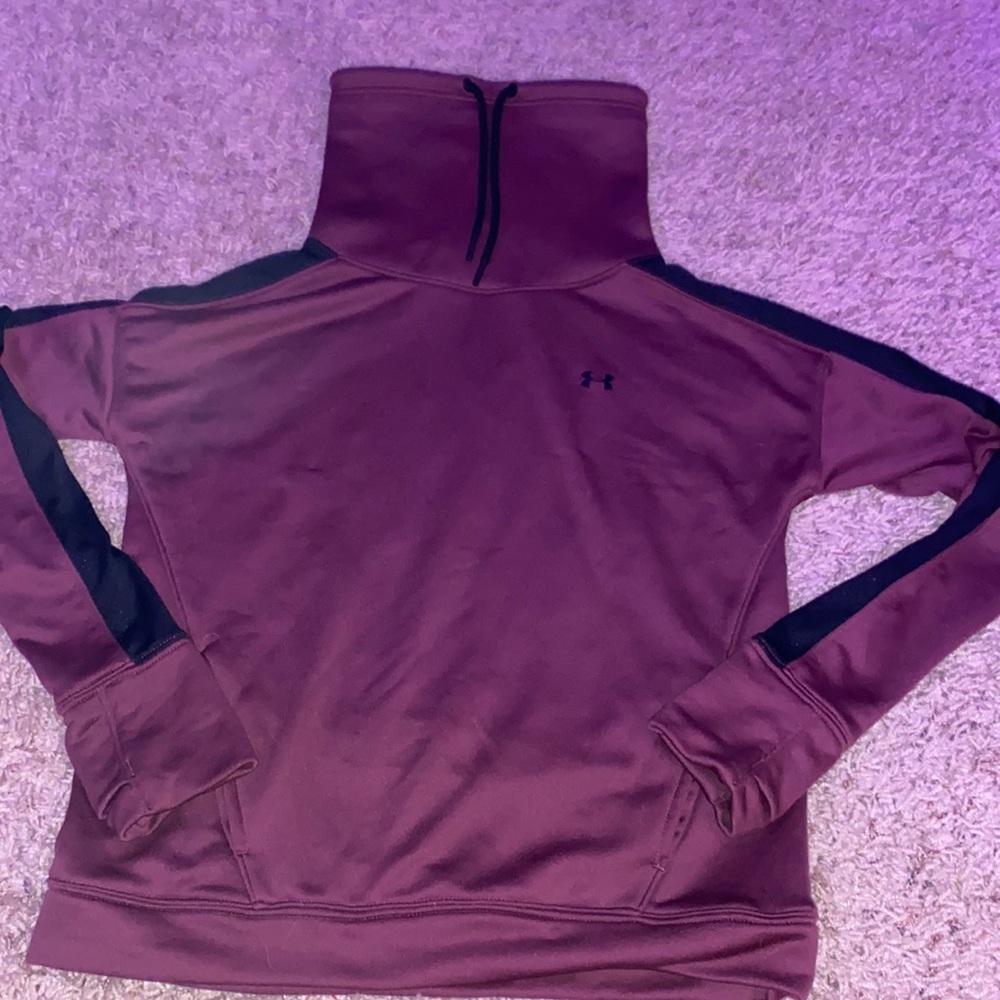 Turtle neck under armor hoodie